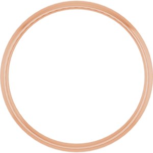 18K Yellow Or White Or Rose Gold Ultra-Lightweight Comfort-Fit Half Round Band