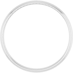 18K Yellow Or White Or Rose Gold Ultra-Lightweight Comfort-Fit Half Round Band
