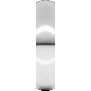 18K Yellow Or White Or Rose Gold Ultra-Lightweight Comfort-Fit Half Round Band