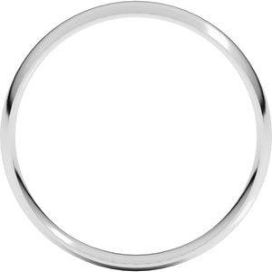 Platinum Ultra-Lightweight Comfort-Fit Half Round Band