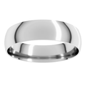 Platinum Ultra-Lightweight Comfort-Fit Half Round Band