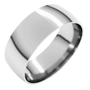 18K Yellow Or White Or Rose Gold Ultra-Lightweight Comfort-Fit Half Round Band