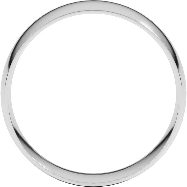 14K Yellow Or White Or Rose Gold Or Sterling Silver Or Platinum Ultra-Lightweight Comfort Fit Band