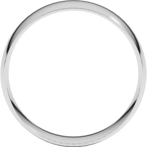 Platinum Ultra-Lightweight Comfort-Fit Half Round Band