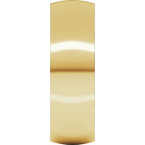 18K Yellow Or White Or Rose Gold Ultra-Lightweight Comfort-Fit Half Round Band
