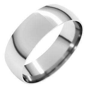 Platinum Ultra-Lightweight Comfort-Fit Half Round Band