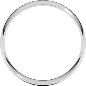 Platinum Ultra-Lightweight Comfort-Fit Half Round Band