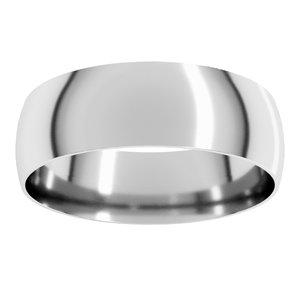 Platinum Ultra-Lightweight Comfort-Fit Half Round Band