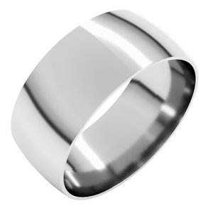 Platinum Ultra-Lightweight Comfort-Fit Half Round Band