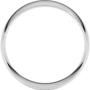18K Yellow Or White Or Rose Gold Ultra-Lightweight Comfort-Fit Half Round Band