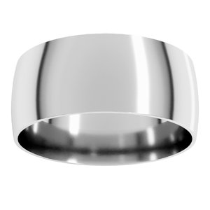 18K Yellow Or White Or Rose Gold Ultra-Lightweight Comfort-Fit Half Round Band