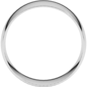 18K Yellow Or White Or Rose Gold Ultra-Lightweight Comfort-Fit Half Round Band