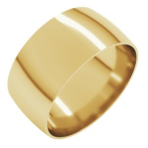 18K Yellow Gold 9 Mm Ultra-Lightweight  Comfort Fit Band Size 10.5