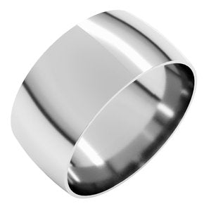 18K Yellow Or White Or Rose Gold Ultra-Lightweight Comfort-Fit Half Round Band