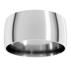 18K Yellow Or White Or Rose Gold Ultra-Lightweight Comfort-Fit Half Round Band