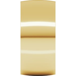 18K Yellow Or White Or Rose Gold Ultra-Lightweight Comfort-Fit Half Round Band