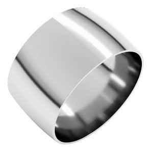18K Yellow Or White Or Rose Gold Ultra-Lightweight Comfort-Fit Half Round Band