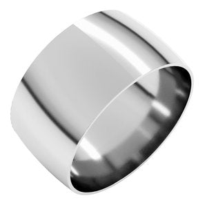 Sterling Silver Ultra-Lightweight Comfort-Fit Half Round Band