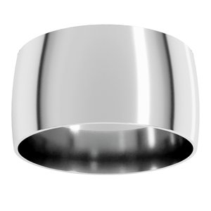 18K Yellow Or White Or Rose Gold Ultra-Lightweight Comfort-Fit Half Round Band