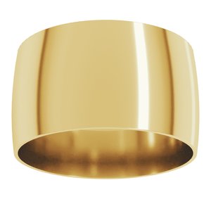 18K Yellow Or White Or Rose Gold Ultra-Lightweight Comfort-Fit Half Round Band