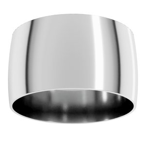 Platinum Ultra-Lightweight Comfort-Fit Half Round Band