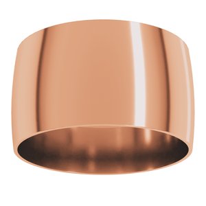 18K Yellow Or White Or Rose Gold Ultra-Lightweight Comfort-Fit Half Round Band