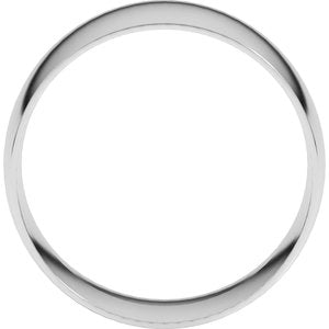 Platinum Ultra-Lightweight Comfort-Fit Half Round Band