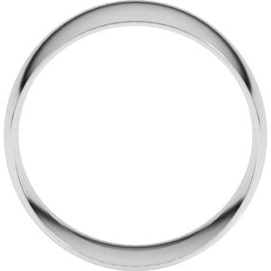 18K Yellow Or White Or Rose Gold Ultra-Lightweight Comfort-Fit Half Round Band