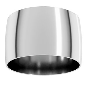 Platinum Ultra-Lightweight Comfort-Fit Half Round Band