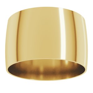 18K Yellow Or White Or Rose Gold Ultra-Lightweight Comfort-Fit Half Round Band