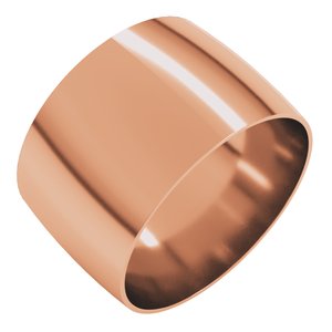 18K Yellow Or White Or Rose Gold Ultra-Lightweight Comfort-Fit Half Round Band