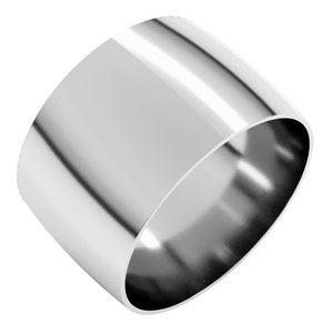 18K Yellow Or White Or Rose Gold Ultra-Lightweight Comfort-Fit Half Round Band