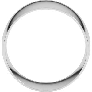 18K Yellow Or White Or Rose Gold Ultra-Lightweight Comfort-Fit Half Round Band