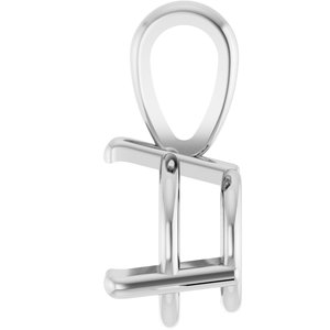 14K White Gold Round 6.5Mm Gh Si1-Si2 1 Ct Lab-Grown Diamond Solitaire 3-Prong Pendant
