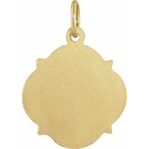 14K Yellow Gold 12 X 12 Mm Polished Scapular Medal