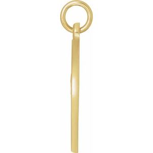 14K Yellow Gold 22 Mm Polished Round St. Joseph Medal