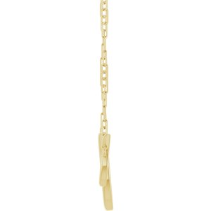 14K Yellow Gold 21.1 X 13.5 Mm 18 In Polished Double Circle Necklace
