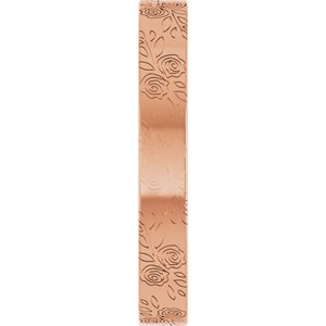 14k Yellow Or White Or Rose Gold Floral Flat Band