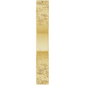 14k Yellow Or White Or Rose Gold Floral Flat Band