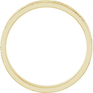 10K Yellow Gold 3 Mm Polished Rose Pattern Wedding Band Size 5.5