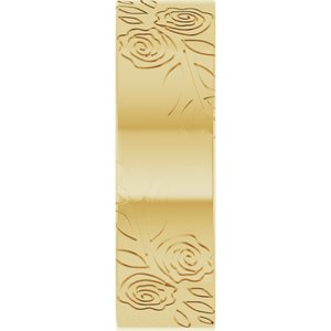 14k Yellow Or White Or Rose Gold Floral Flat Band