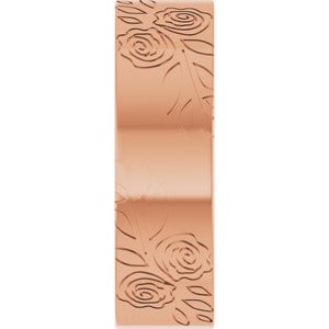14k Yellow Or White Or Rose Gold Floral Flat Band