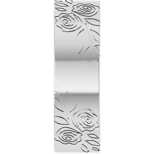 14k Yellow Or White Or Rose Gold Floral Flat Band