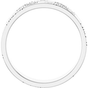 14k Yellow Or White Or Rose Gold Floral Flat Band