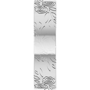 14k Yellow Or White Or Rose Gold Floral Flat Band