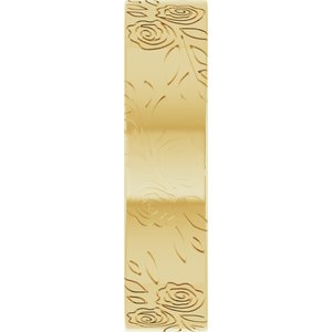 14k Yellow Or White Or Rose Gold Floral Flat Band