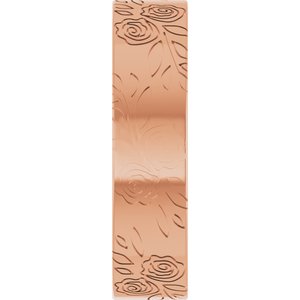 14k Yellow Or White Or Rose Gold Floral Flat Band