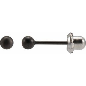Stainless Steel 3 X 3 Mm Pair Piercing Backs Polished Black Oxidized Ball Stud Piercing Earrings