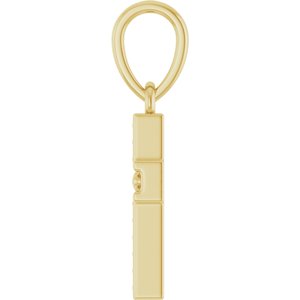 14K Yellow Gold Or Sterling Silver 18.5 X 8.4 Mm Polished Beaded Cross Pendant