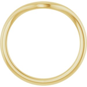 14K Yellow Gold Round 7.4 Mm Polished Matching Band Size 7